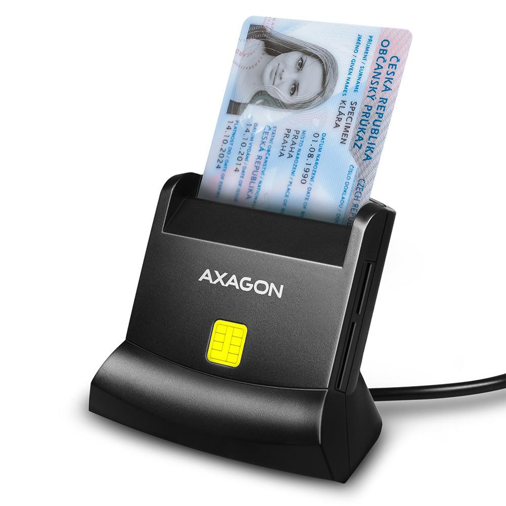 Axagon CRE-SM2 kiipkaardilugeja Hoonesisene USB USB 2.0 Must
