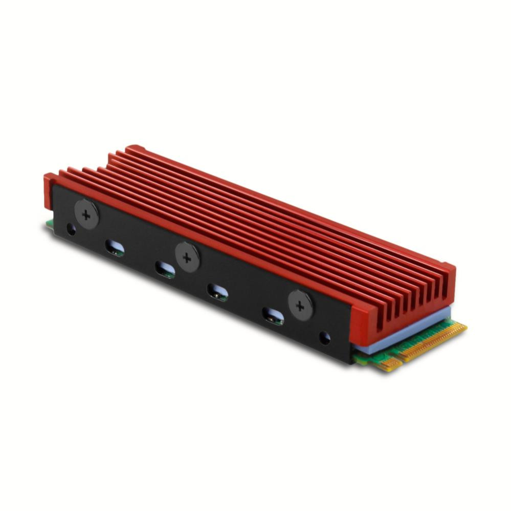 Axagon CLR-M2 arvuti jahutussüsteem M.2 NVMe SSD, SSD-draiv Kütteseade/radiaator Must, Punane 1 tk
