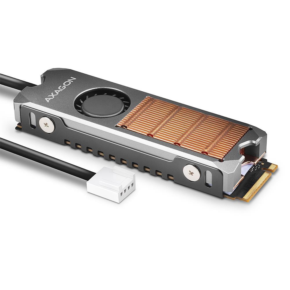 Axagon CLR-M2FAN arvuti jahutussüsteem SSD-draiv Kütteseade/radiaator 2 cm Hall 1 tk