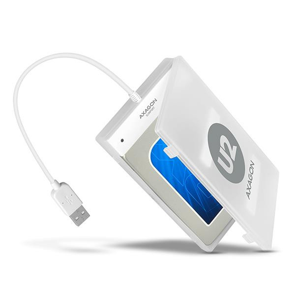 Axagon ADSA-1S kõvakettaboks HDD/SSD ümbris Valge 2.5"