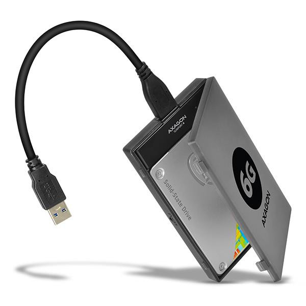 Axagon ADSA-1S6 kõvakettaboks HDD/SSD ümbris Must 2.5"