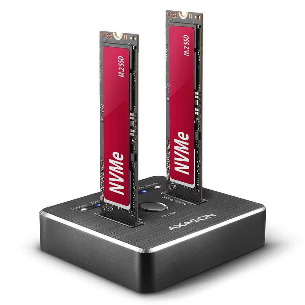 Axagon ADSA-M2C HDD/SSD dokkimisjaam USB 3.2 Gen 2 (3.1 Gen 2) Type-C Must