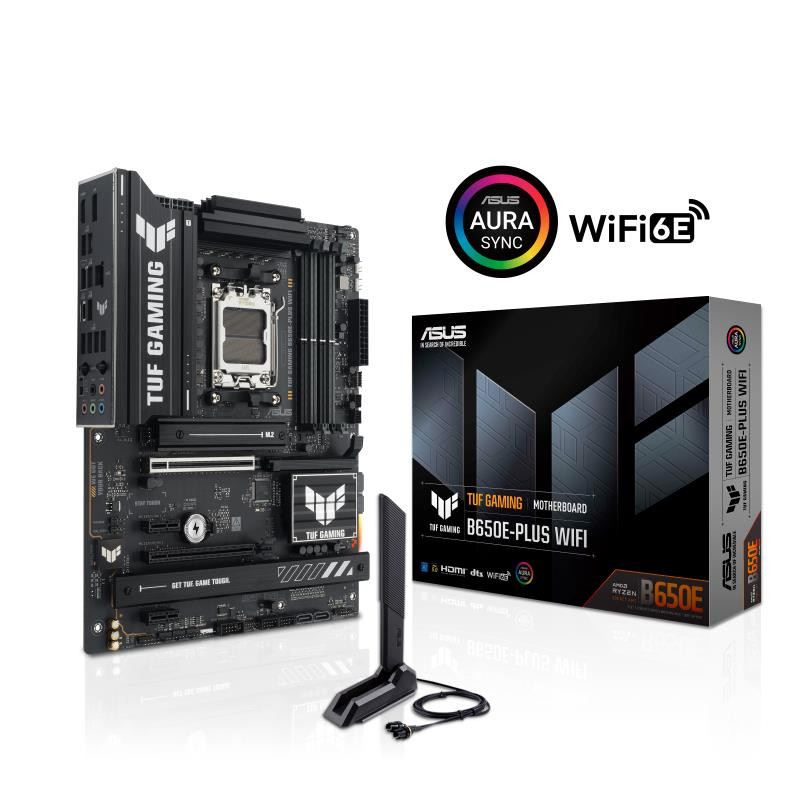 Mainboard|ASUS|AMD B650|SAM5|ATX|Memory DDR5|Memory slots 4|1xPCI-Express 4.0 1x|1xPCI-Express 4.0 16x|1xPCI-Express 5.0 16x|3xM.2|1xHDMI|1xDisplayPort|6xUSB 2.0|3xUSB 3.2|1xUSB-C|1xRJ45|3xAudio port|TUFGAMINGB650EPLUSWIFI