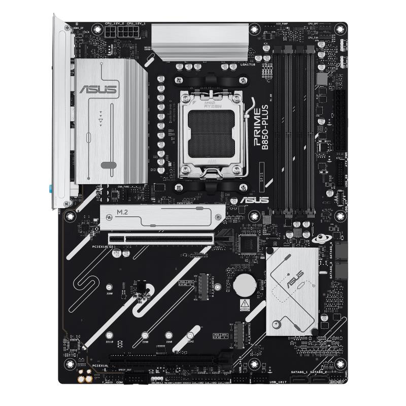 Mainboard|ASUS|AMD B850|SAM5|ATX|Memory DDR5|Memory slots 4|1xPCI-Express 4.0 16x|1xPCI-Express 5.0 16x|3xM.2|1xHDMI|1xDisplayPort|2xUSB 2.0|5xUSB 3.2|1xUSB-C|1xRJ45|3xAudio port|PRIMEB850-PLUS