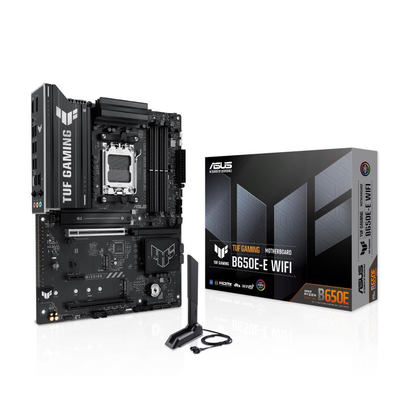 Mainboard|ASUS|AMD B650|ATX|Memory DDR5|Memory slots 4|1xPCI-Express 4.0 1x|1xPCI-Express 4.0 16x|1xPCI-Express 5.0 16x|3xM.2|1xHDMI|1xDisplayPort|3xUSB 2.0|3xUSB 3.2|2xUSB-C|3xAudio port|TUFGAMINGB650E-EWIFI