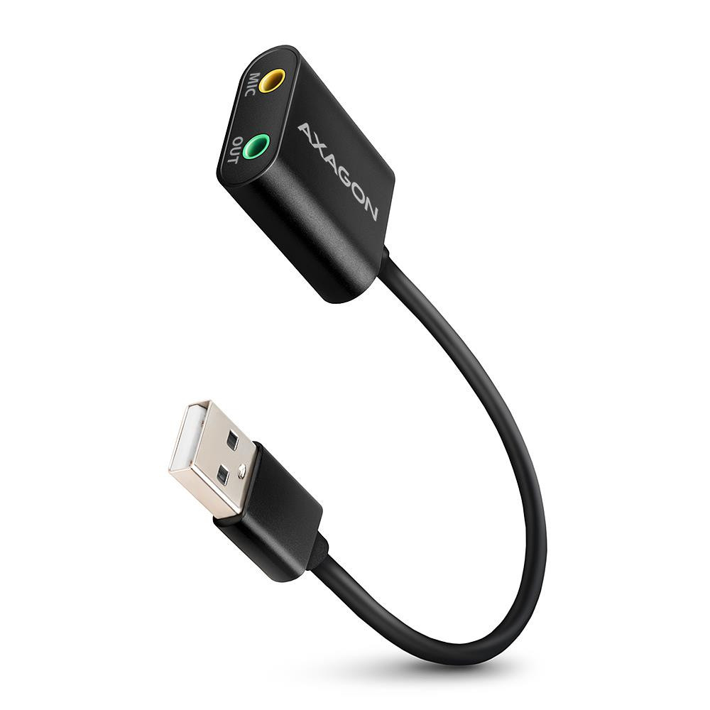 Axagon ADA-12 USB 2.0 Stereo Audio Mini-Adapter 15 cm Kabellänge - Kabel - Audio/Multimedia 2.0 kanalid