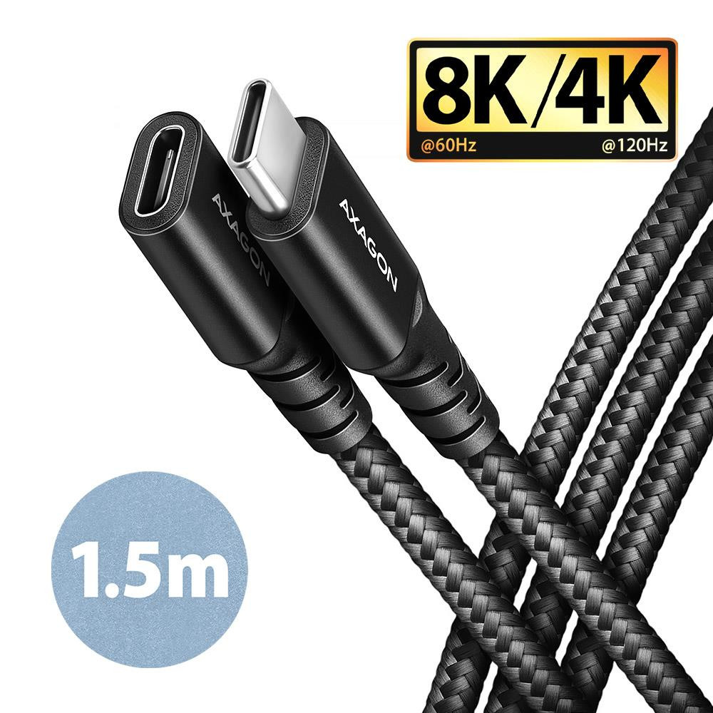 Axagon BUCM32-CF15AB USB-kaabel USB 3.2 Gen 2x2 1,5 m USB C Must