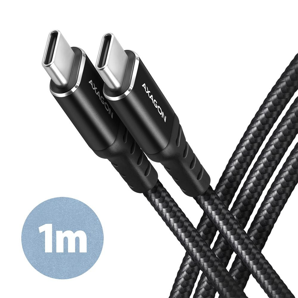 Axagon BUCM-CM10AB USB-kaabel USB 2.0 1 m USB C Must