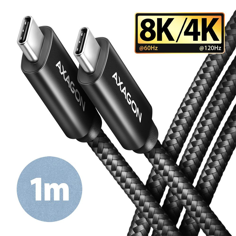 Axagon BUCM432-CM10AB USB-kaabel USB4 Gen 3x2 1 m USB C Must