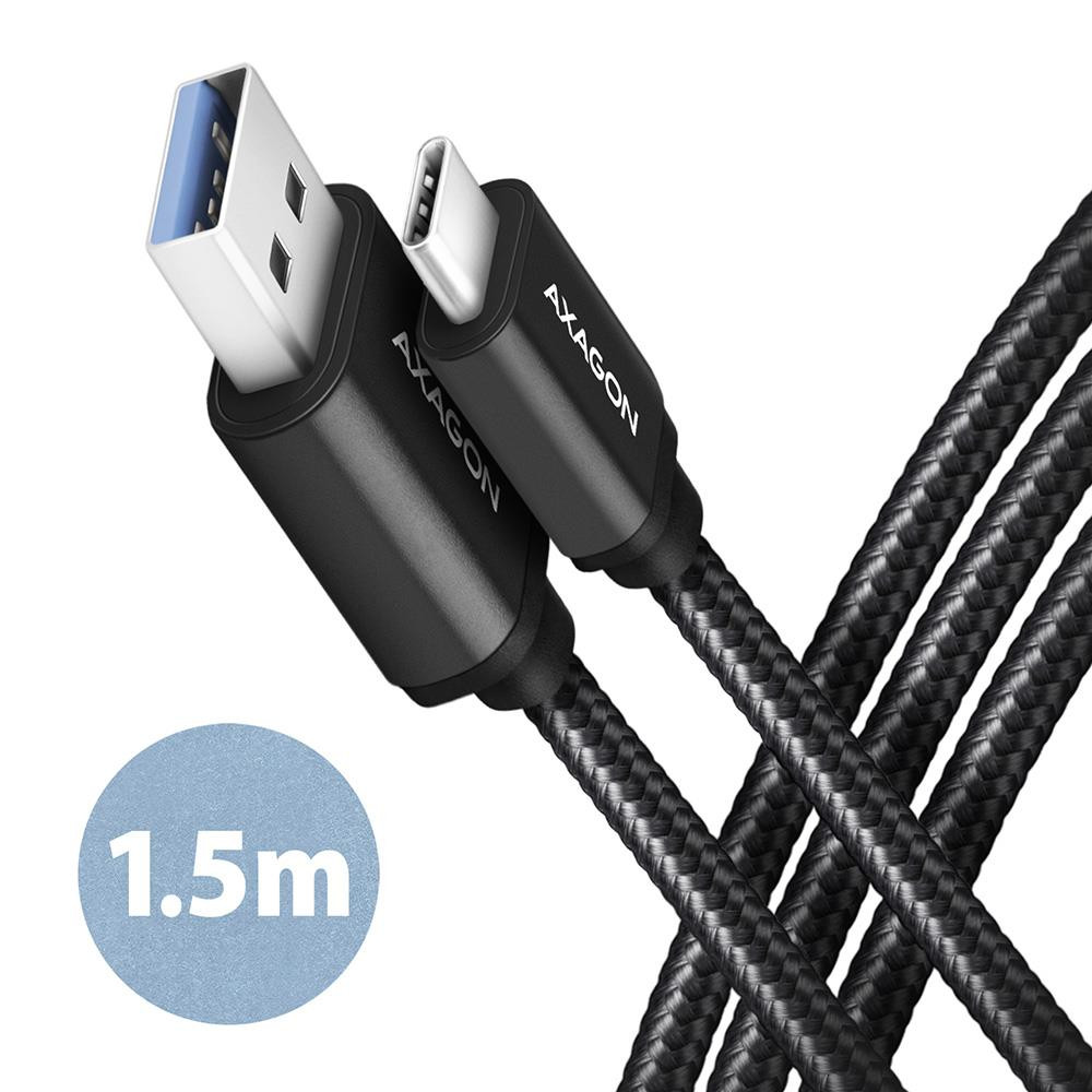 Axagon BUCM3-AM15AB USB-kaabel USB 3.2 Gen 1 (3.1 Gen 1) 1,5 m USB C USB A Must