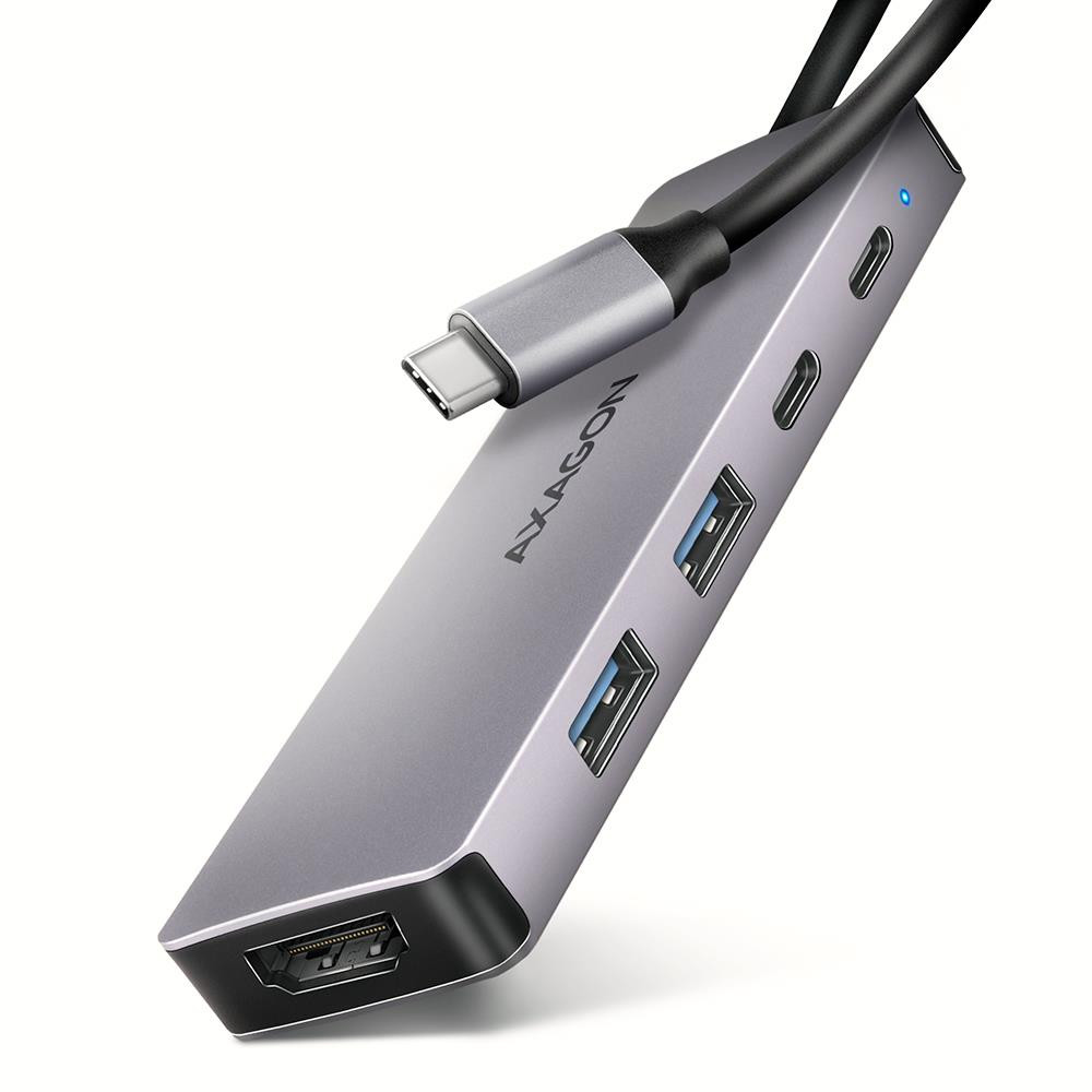 Axagon HMC-5H60 sülearvuti dokk ja pordireplikaator Juhtmega ühendatud USB 3.2 Gen 1 (3.1 Gen 1) Type-C Hall