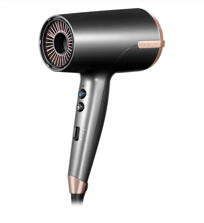 Remington | Hair dryer | D6077 | 2000 W | Number of temperature settings 3 | Ionic function | Diffuser nozzle | Grey