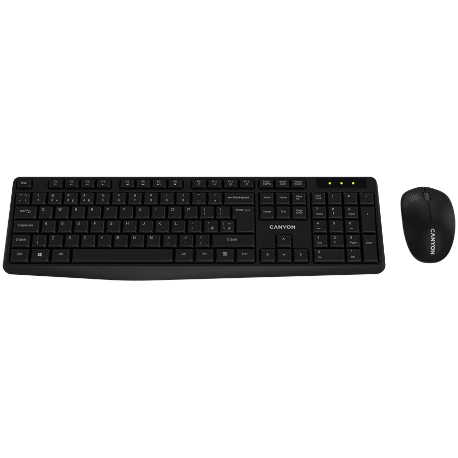 CANYON SET-W01 EN Keyboard+Mouse Wireless Black