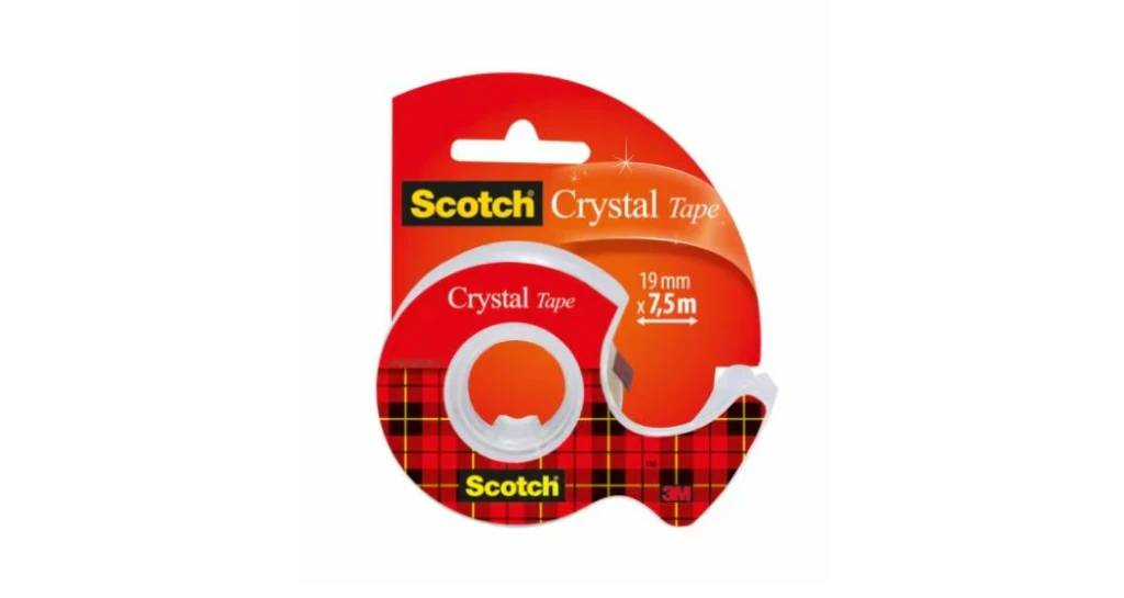 3M Scotch Crystal clear kleeplint 19 mm x 7,5 koos hoidjaga
