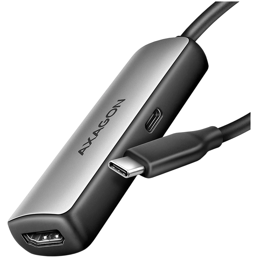AXAGON RVC-HI8KPD USB-C - HDMI 2.1 adapter, 8K/60Hz, 4K/144Hz, HDR10+, PD 100W