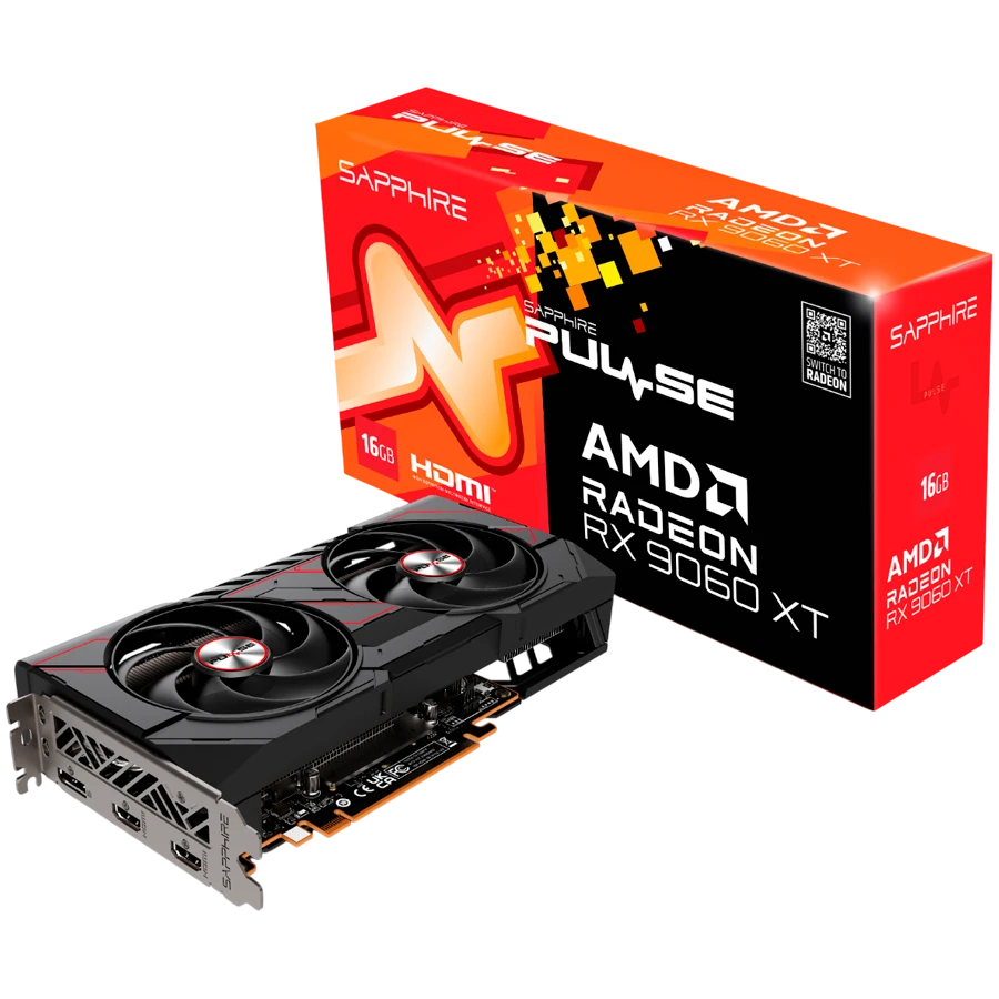 SAPPHIRE PULSE AMD RADEON RX 9060 XT GAMING OC 16GB DUAL HDMI / DP