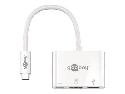 Goobay | USB-C to HDMI/USB-C/USB-A 3.0 Multiport Adapter | White