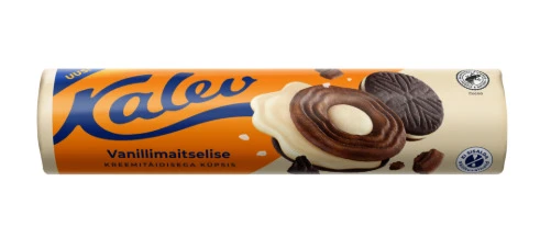 Vanillimaitselise küpsised KALEV kreemitäidisega 205g