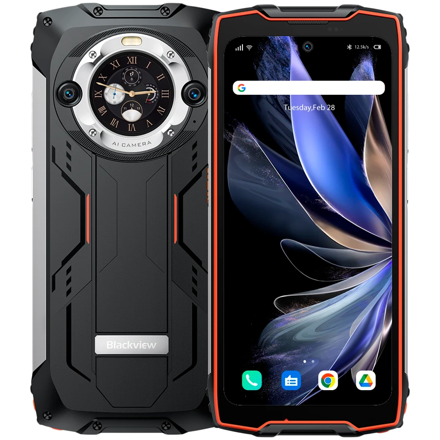 Blackview Rugged BV9300Pro LTE 6.7" FHD+IPS 1080x2388 120Hz Corning 5 12GB+256GB MT6789V G99 Dual-display CAM Front 32MP Rear 64MP+8MP IP68/IP69K Waterproof NFC Fingerprint 15080mAh NO Charger Android 13 up to 15 Black