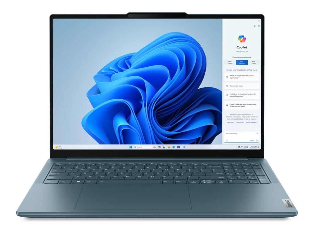 Lenovo Yoga Pro 9 16IMH9 | Tidal Teal | 16 " | 3.2K | 3200 x 2000 pixels | Anti-glare | Intel Core Ultra 9 | 185H | 64 GB | Soldered LPDDR5x | Solid-state drive capacity 1000 GB | NVIDIA GeForce RTX 4070 | GDDR6 | 8 GB | Windows 11 Pro | 802.11ax | Bluetooth version 5.3 | Keyboard language Nordic | Keyboard backlit | Warranty 24 month(s) | Battery 