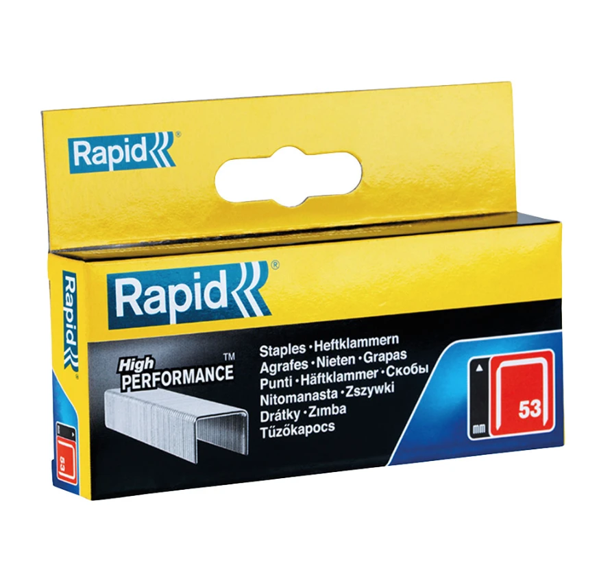 Rapid | 53/10B 10mm Galvanised Staples Box | Staples | 2500 pc(s)