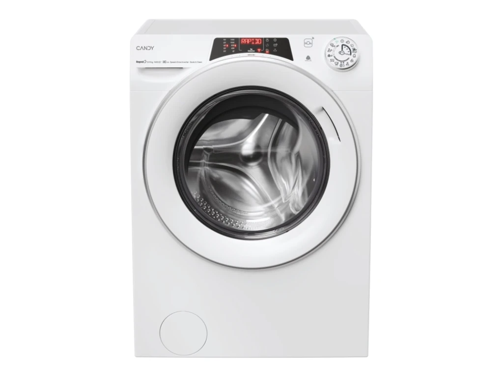 Candy Washing Machine with Dryer | ROW 4856DWMS7-S | Energy efficiency class A/D | Front loading | Washing capacity 8 kg | 1400 RPM | Depth 53 cm | Width 60 cm | Display | Digit | Drying system | Drying capacity 5 kg | Steam function | White