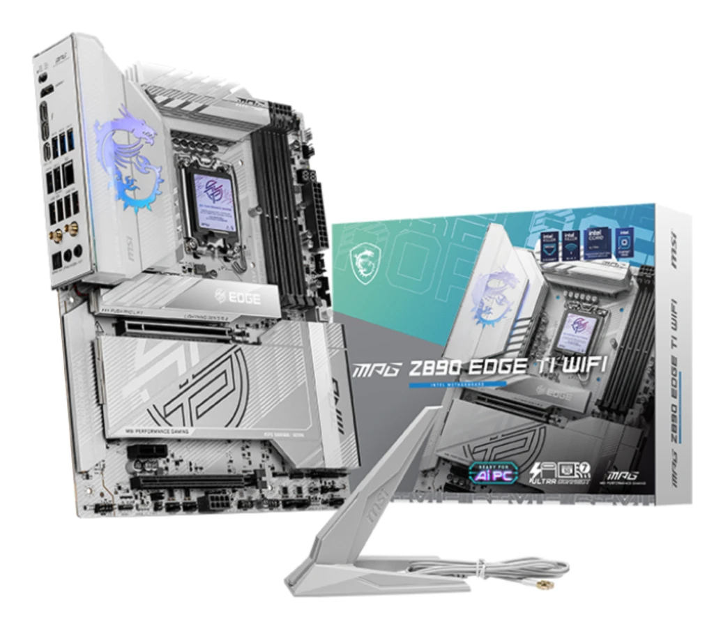 MSI MPG Z890 EDGE TI WIFI | Processor family Intel | Processor socket LGA1851 | Supported hard disk drive interfaces SATA, M.2 | Number of SATA connectors 4
