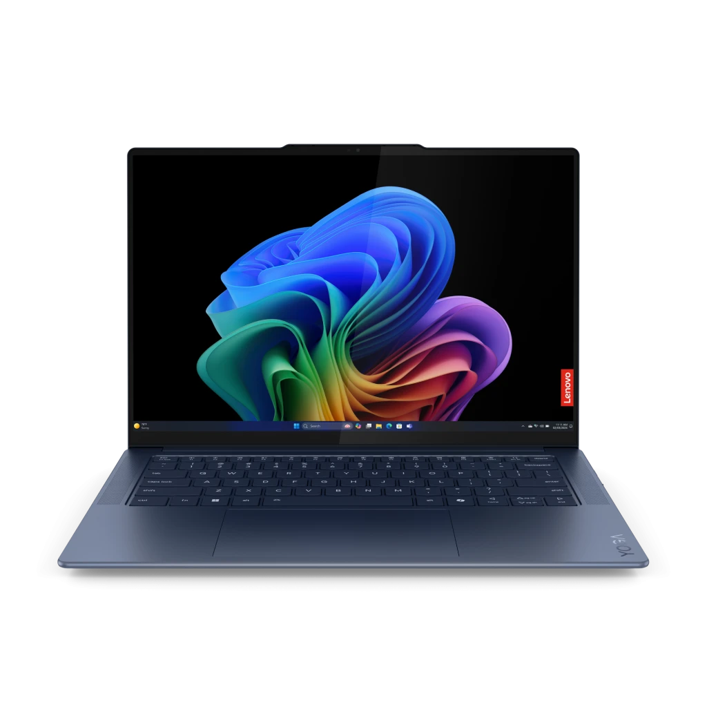 Lenovo Yoga Slim 7 14Q8X9 | Cosmic Blue | 14.5 " | OLED | Touchscreen | 3K | 2944 x 1840 pixels | Glossy | Snapdragon X Elite | X1E-78-100 | 32 GB | Soldered LPDDR5x | Solid-state drive capacity 1000 GB | Qualcomm Adreno GPU | Windows 11 Home | 802.11be | Bluetooth version 5.4 | Keyboard language English | Keyboard backlit | Warranty 24 month(s) | 