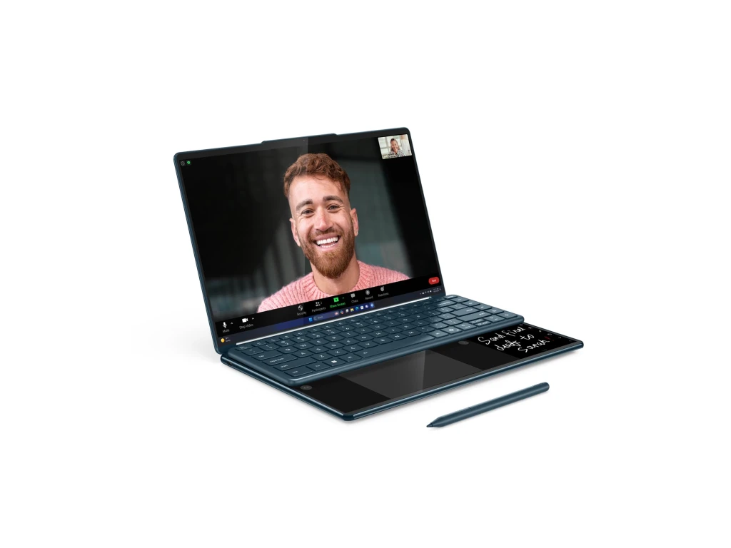 Lenovo Yoga Book 9 14IAH10 | Tidal Teal | 2x14 " | OLED | Touchscreen | 2.8K WQXGA+ | 2880 x 1800 pixels | Glossy | Intel Core Ultra 7 | 255H | 32 GB | Soldered LPDDR5x | Solid-state drive capacity 1000 GB | Intel Arc Graphics | Windows 11 Pro | 802.11be | Bluetooth version 5.4 | Keyboard language Nordic | Keyboard backlit | Warranty 24 month(s) | 