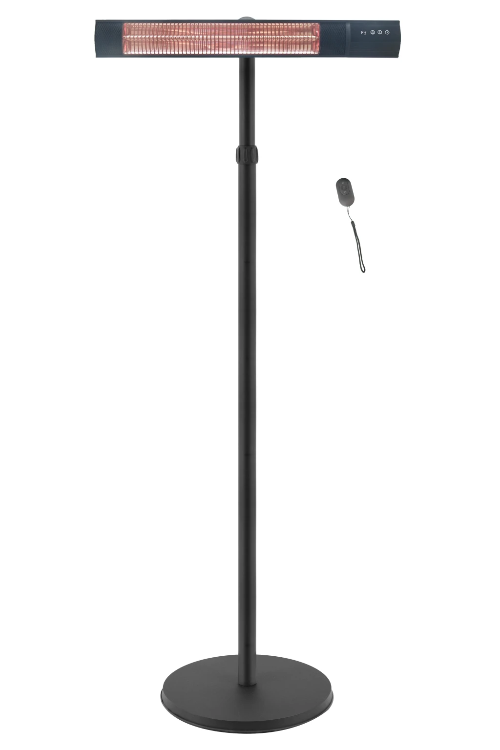 TunaBone Electric Standing Patio Heater, Single carbon golden tube | TB2580ST-01 | Patio heater | 2500 W | Black