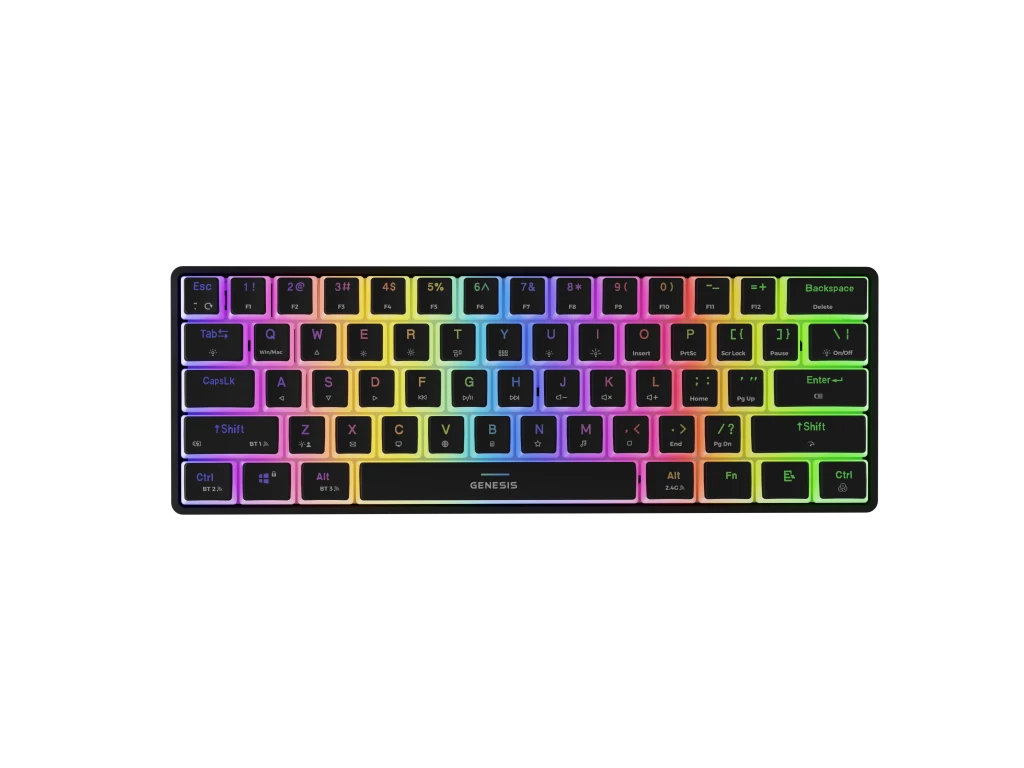 Genesis THOR 660 G2 | Gaming keyboard | Wireless/Wired | US | Black | 2.4 GHz, Bluetooth, USB | Linear