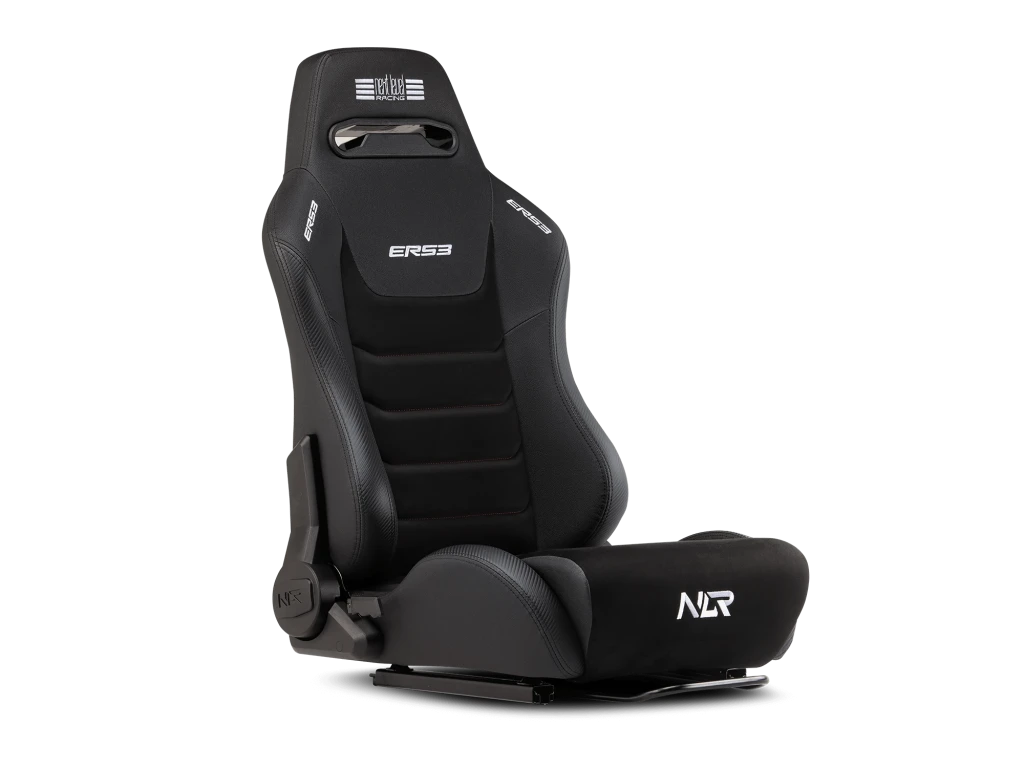 Next Level Racing | Premium PU Leather | Reclining Seat | ERS3 Elite PU Leather & Suede Edition | Black