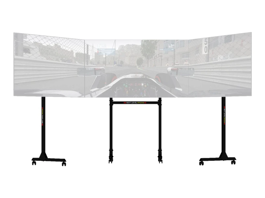 Next Level Racing | Floor stand | Free Standing Triple Monitor stand | 3 x 32- 65 " | Maximum weight (capacity) 70 kg | Black