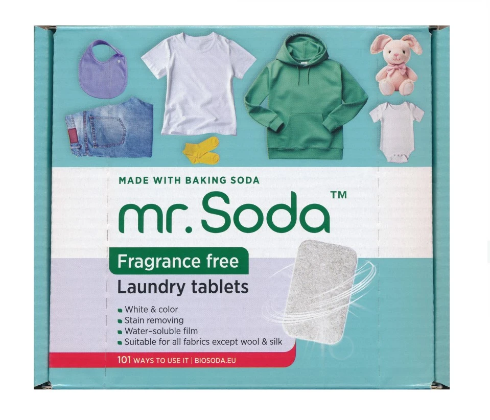 Soda | Laundry tablets FRAGRANCE FREE, 30 pcs x 25 g | mr. Soda