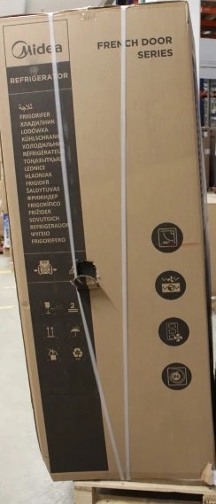 SALE OUT. Midea MERF402FIE02 Refrigerator, E, Freestanding, Multi-door, Height 178 cm, Fridge net 244L, Freezer net 147L, Stainless steel | Midea Refrigerator | MERF402FIE02 | Energy efficiency class E | Free standing | Combi | Height 178 cm | No Frost system | Fridge net capacity 244 L | Freezer net capacity 147 L | Display | 41 dB | Stainless ste