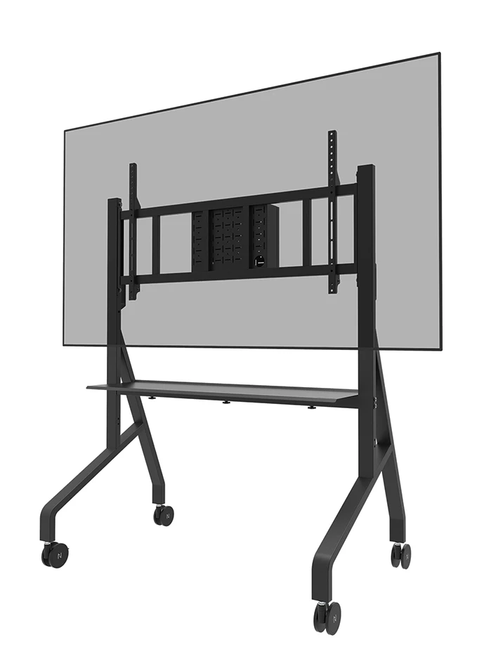 Neomounts Floor stand | FL50-575BL1 TV trolley | Adjustable Height | 65-110 " | Maximum weight (capacity) 125 kg | Black