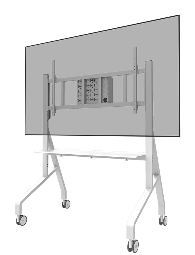Neomounts Floor stand | FL50-575WH1 TV trolley | Adjustable Height | 65-110 " | Maximum weight (capacity) 125 kg | White