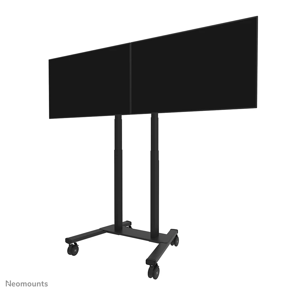 Neomounts Floor stand | ADM-875BL2 Dual screen adapter | Adjustable Height | 42-65 " | Maximum weight (capacity) 40 kg | Black