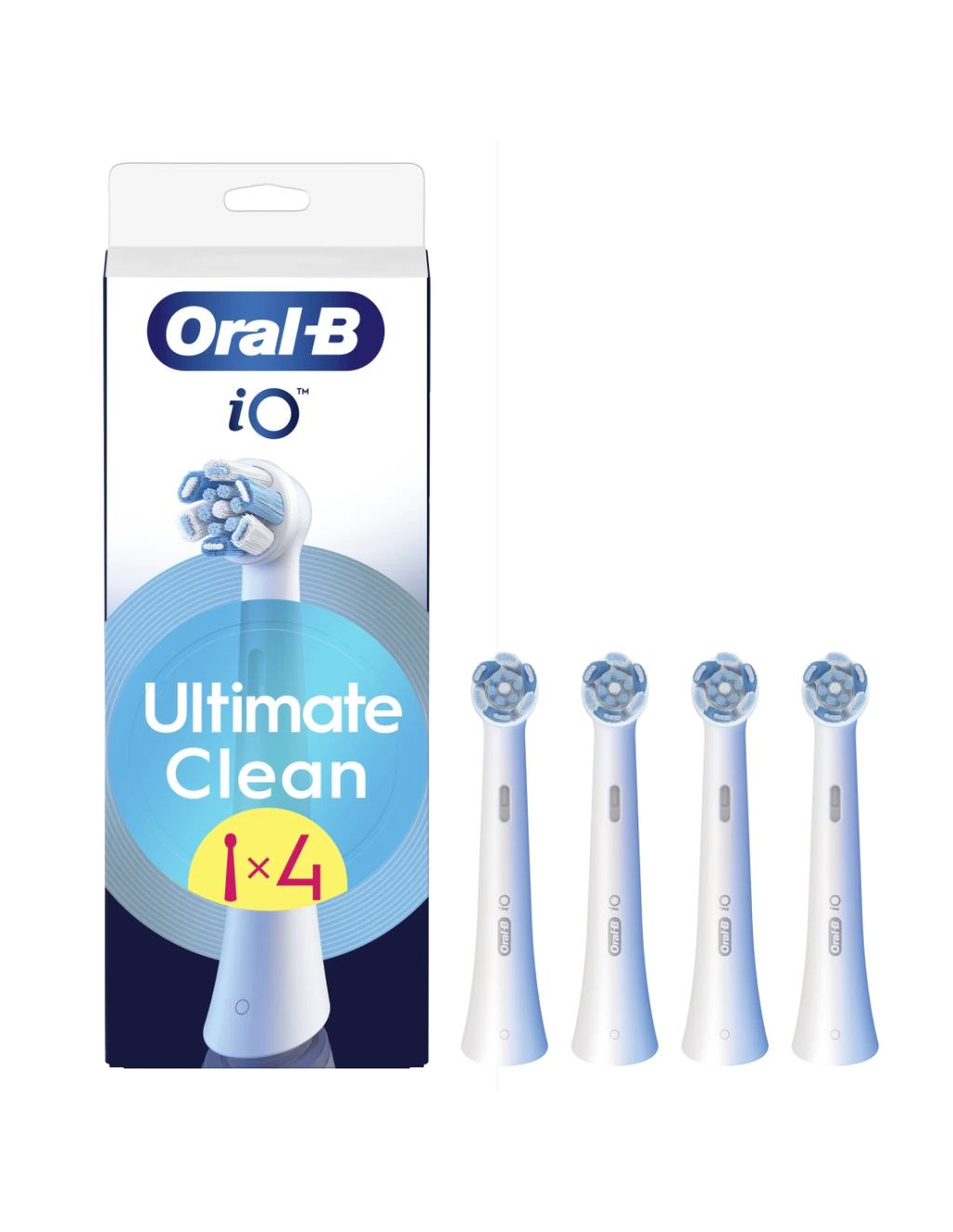 Oral-B Replaceable toothbrush heads | iO UltimateClean | Heads | For adults | Number of brush heads included 4 | White