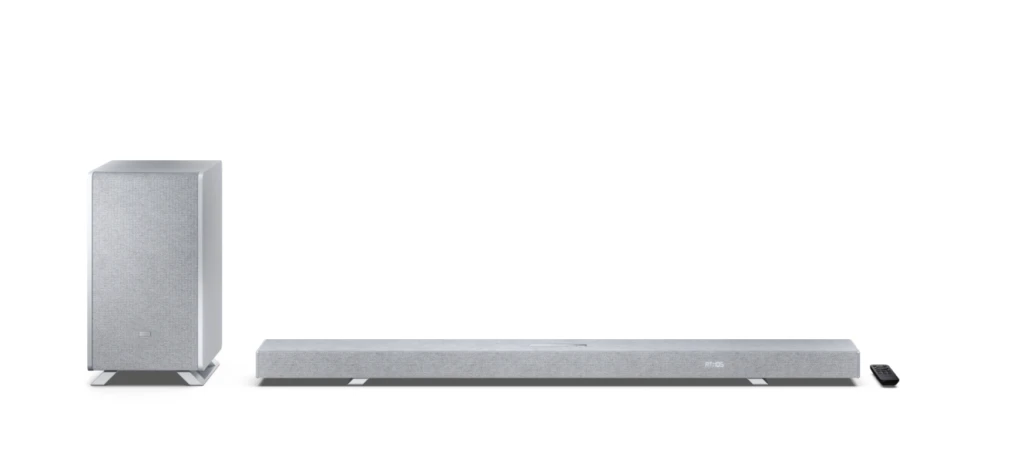 Sharp | 5.1.2 Dolby Atmos/DTS:X Soundbar with Wireless Subwoofer | HT-SBW55121(SL) | 650 W | Bluetooth | Silver | Wireless connection