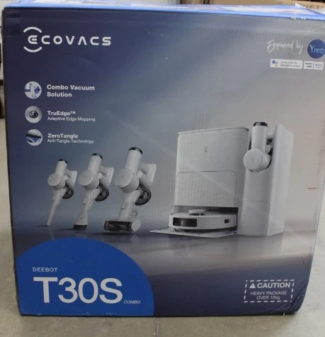 SALE OUT. Ecovacs DEEBOT T30S COMBO Vacuum cleaner,Robot+Handheld,Wet&Dry,Robot operating time 220 min,Dust bin 0,3 L,5200mAh,White+Auto-emp | Ecovacs | Vacuum cleaner | DEEBOT T30S COMBO | Wet&Dry | Li-ion | 5200 mAh | Dust capacity 3 L | 11000 Pa | White | Battery warranty 24 month(s) | DAMAGED PACKAGING, REFURBISHED, USED, DIRTY, SCRATCHED