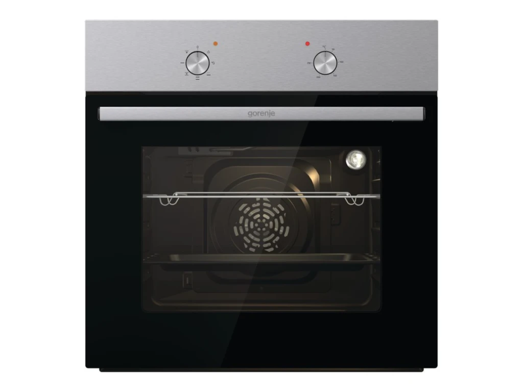 Gorenje Oven | BO6615E01X | 60 L | Electric | EnamelClean | Mechanical control | Height 59.5 cm | Width 59.5 cm | Stainless steel