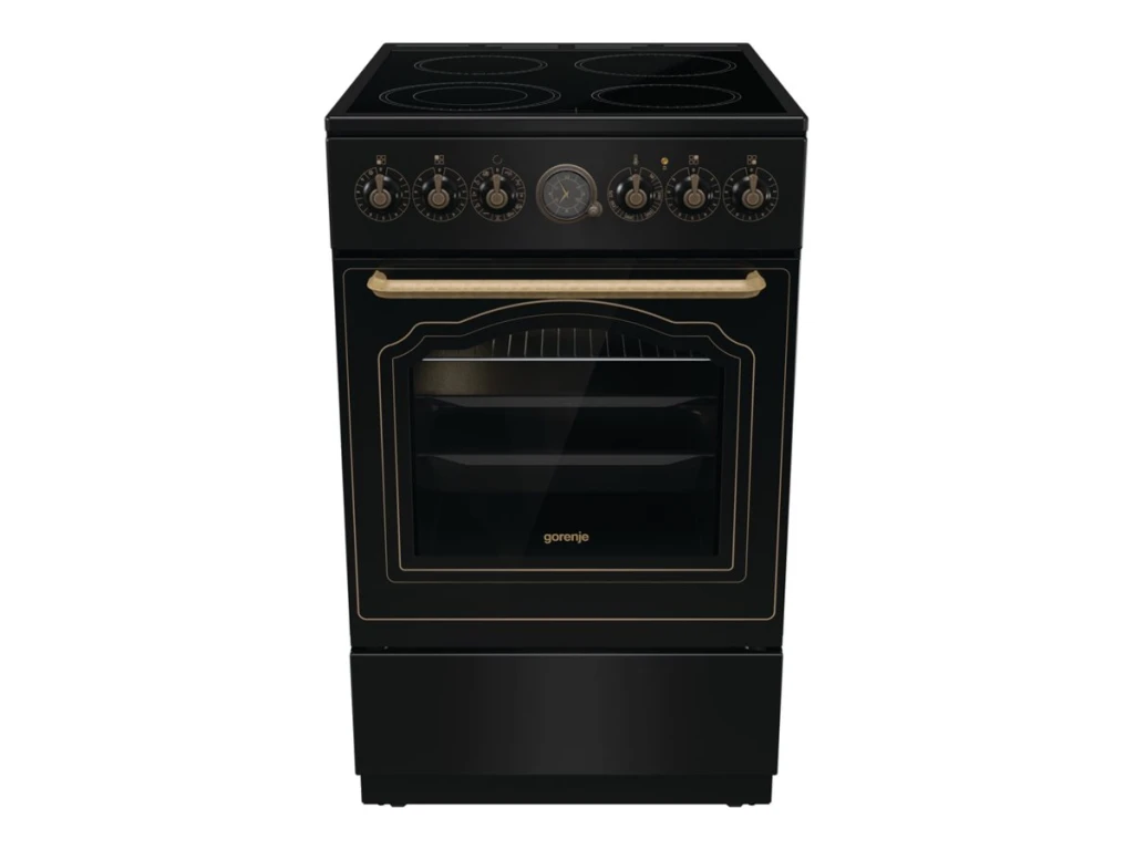 Gorenje Cooker | GECS5B70CLB | Hob type Vitroceramic | Oven type Electric | Black | Width 50 cm | Depth 59.4 cm | 70 L