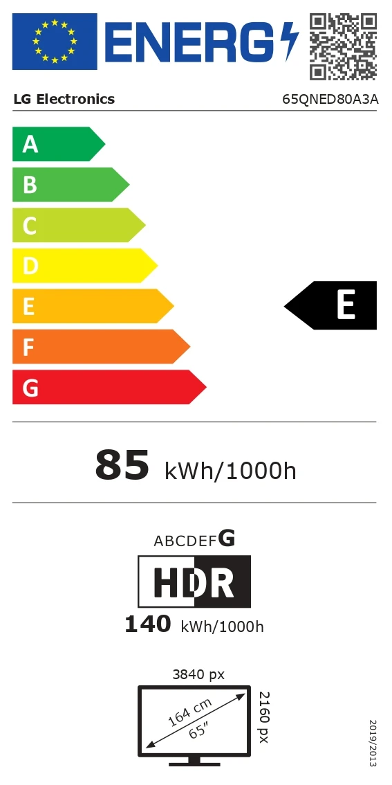 LG 65QNED80A3A | 65 | Smart TV | webOS | UHD
