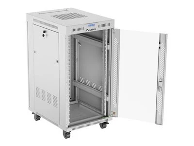Lanberg | Rack cabinet 19" free-standing 22U/600x800 (flat pack) with glass door | FF01-6822-12SL | Grey