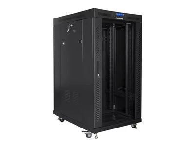Lanberg | Rack cabinet 19" free-standing 22U/800x1000 (flat pack) with glass door | FF01-8022-12BL | Black
