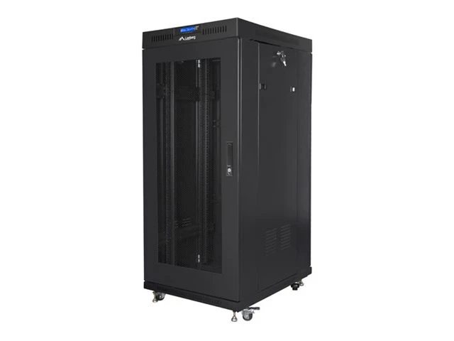 Lanberg | Rack cabinet 19" free-standing 27U/600x600 (flat pack) with mesh door, LCD | FF01-6627-23BL | Black