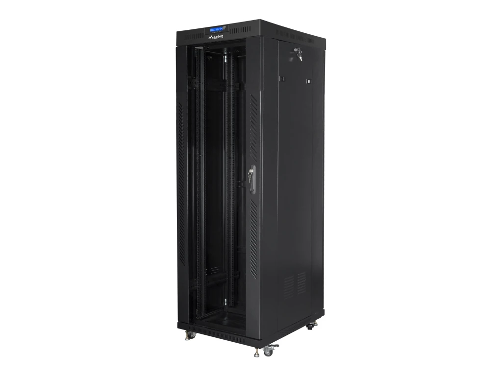 Lanberg | Rack cabinet 19" free-standing 37U/600x800 (flat pack) with glass door, LCD | FF01-6837-12BL | Black