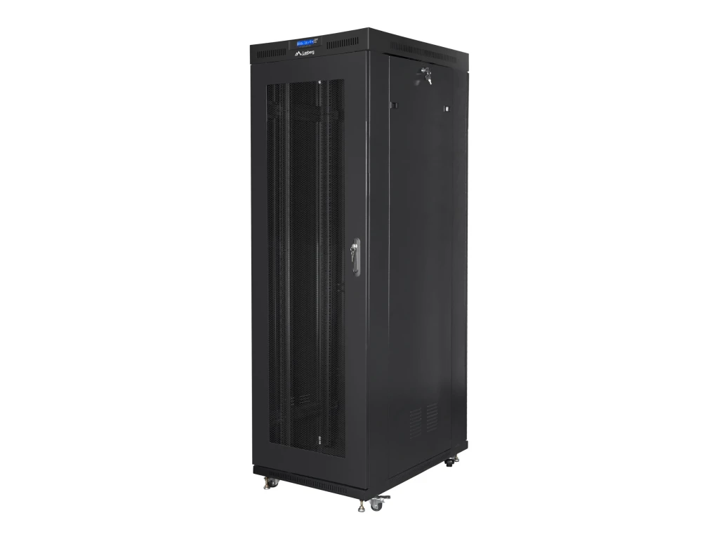 Lanberg | Rack cabinet 19" free-standing 37U/800x1000 (flat pack) with glass door lCD V2 | FF01-8037-23BL | Black