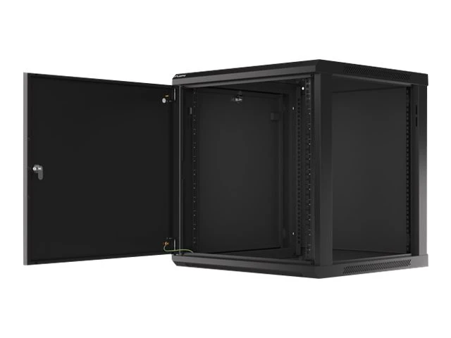 Lanberg | Rack cabinet 19" wall-mount 12U/600x600 for self-assembly with metal door (flat pack) | WF01-6612-00B | Black